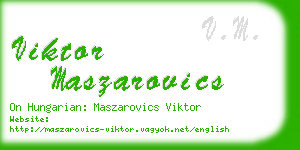 viktor maszarovics business card